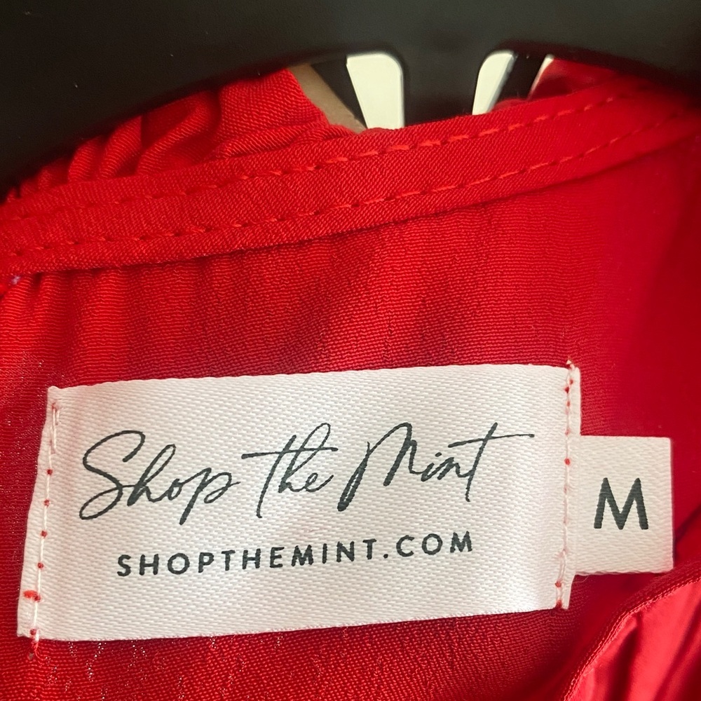 Chic Red Ruffled Maxi Dress - Picture 5 of 5